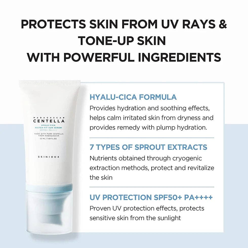 Skin1004 Madagascar Centella Hyalu-Cica Water-Fit Sun Serum SPF 50+ PA++++ 50ml