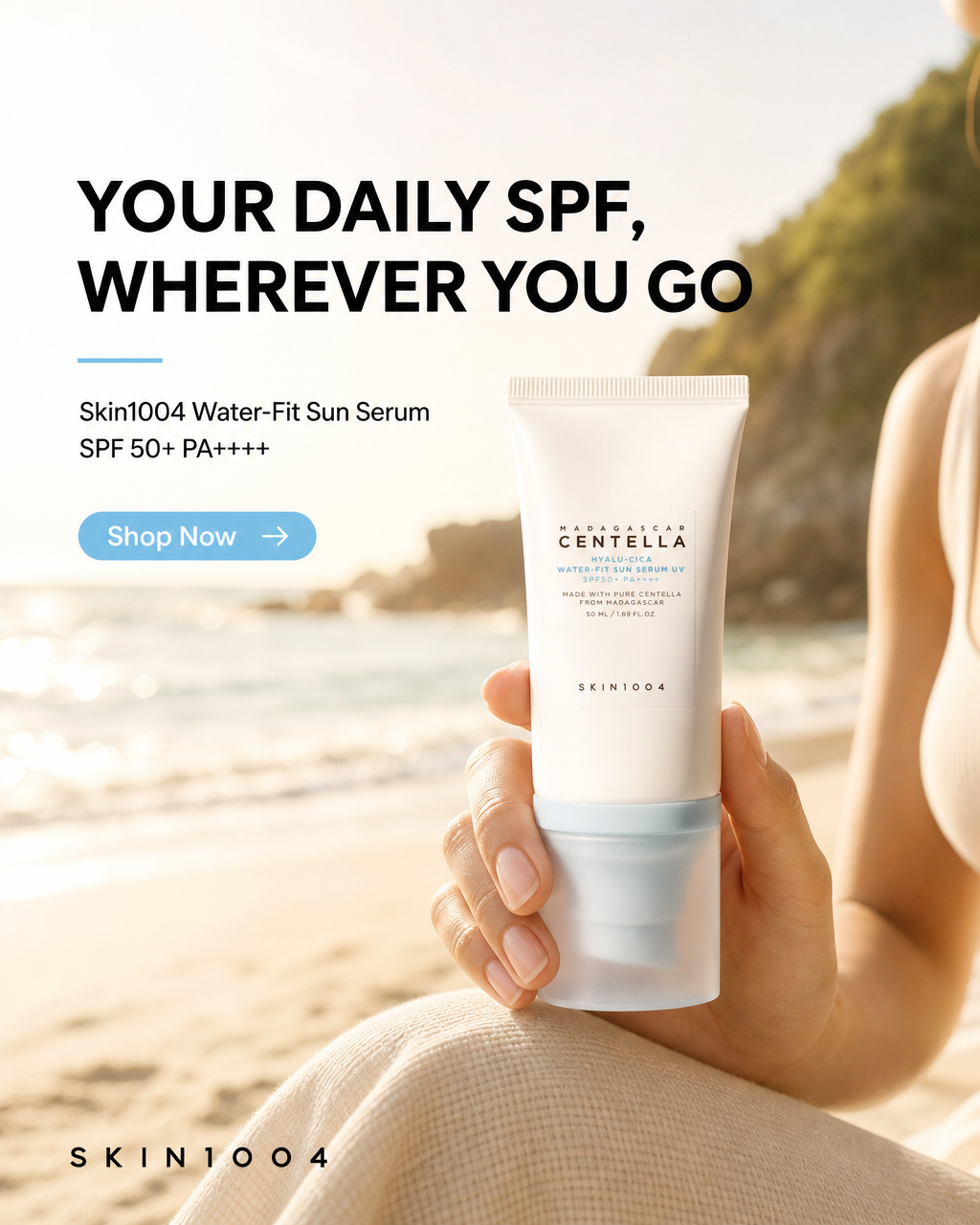 Skin1004 Madagascar Centella Hyalu-Cica Water-Fit Sun Serum SPF 50+ PA++++ 50ml