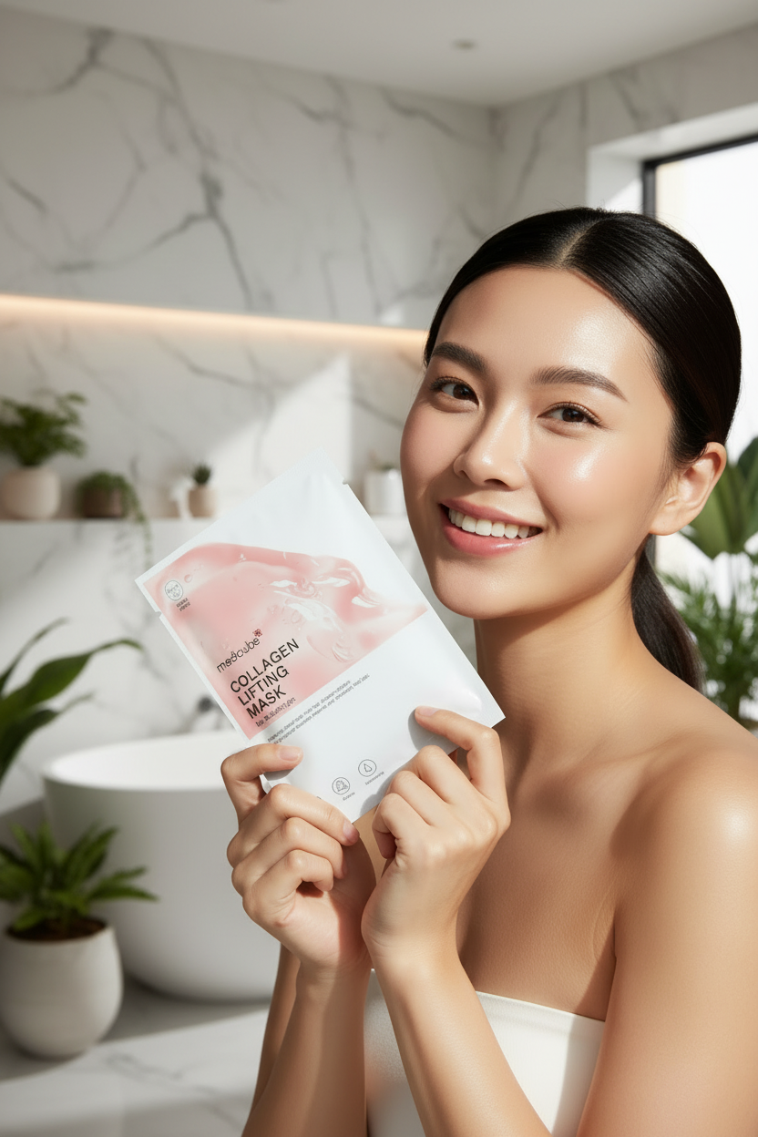 Model in Elegant Bathroom